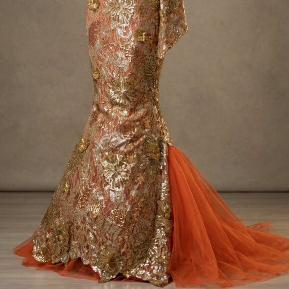 ⚜👑Luxury Couture Designer Party Prom Wedding Evening Cocktail Runway Gown Dress - Picture 6 of 6